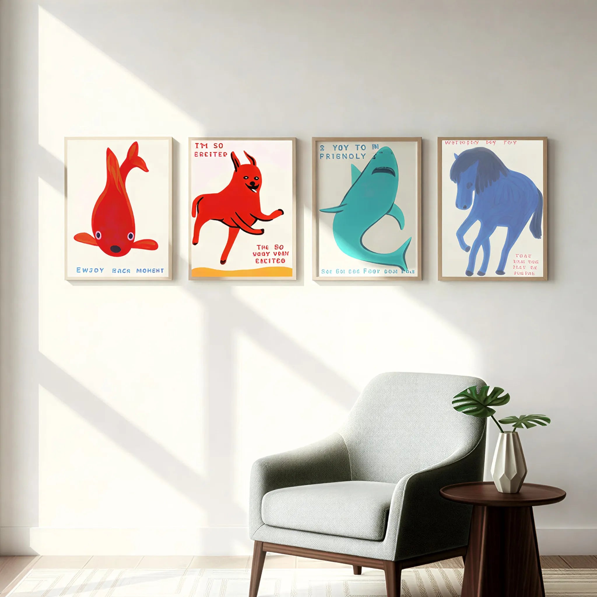 Nicolai Wallner (Set of 4) David Shrigley