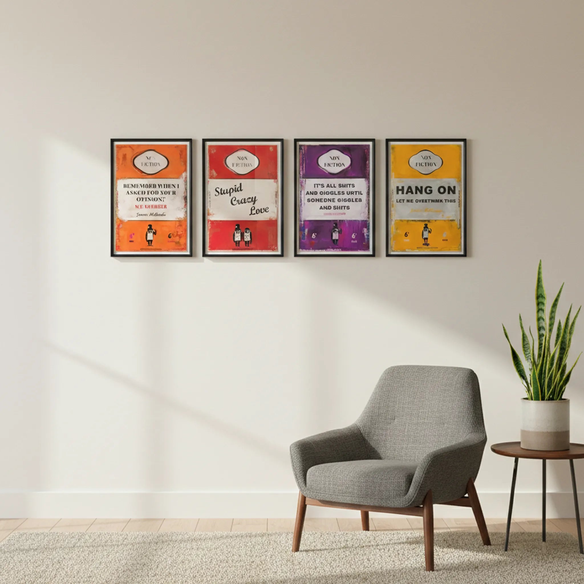 Non-Fiction 5 – Unframed (Set of 4) James McQueen