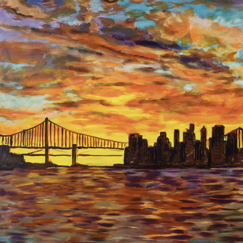 Silk New York Skyline Bob Dylan