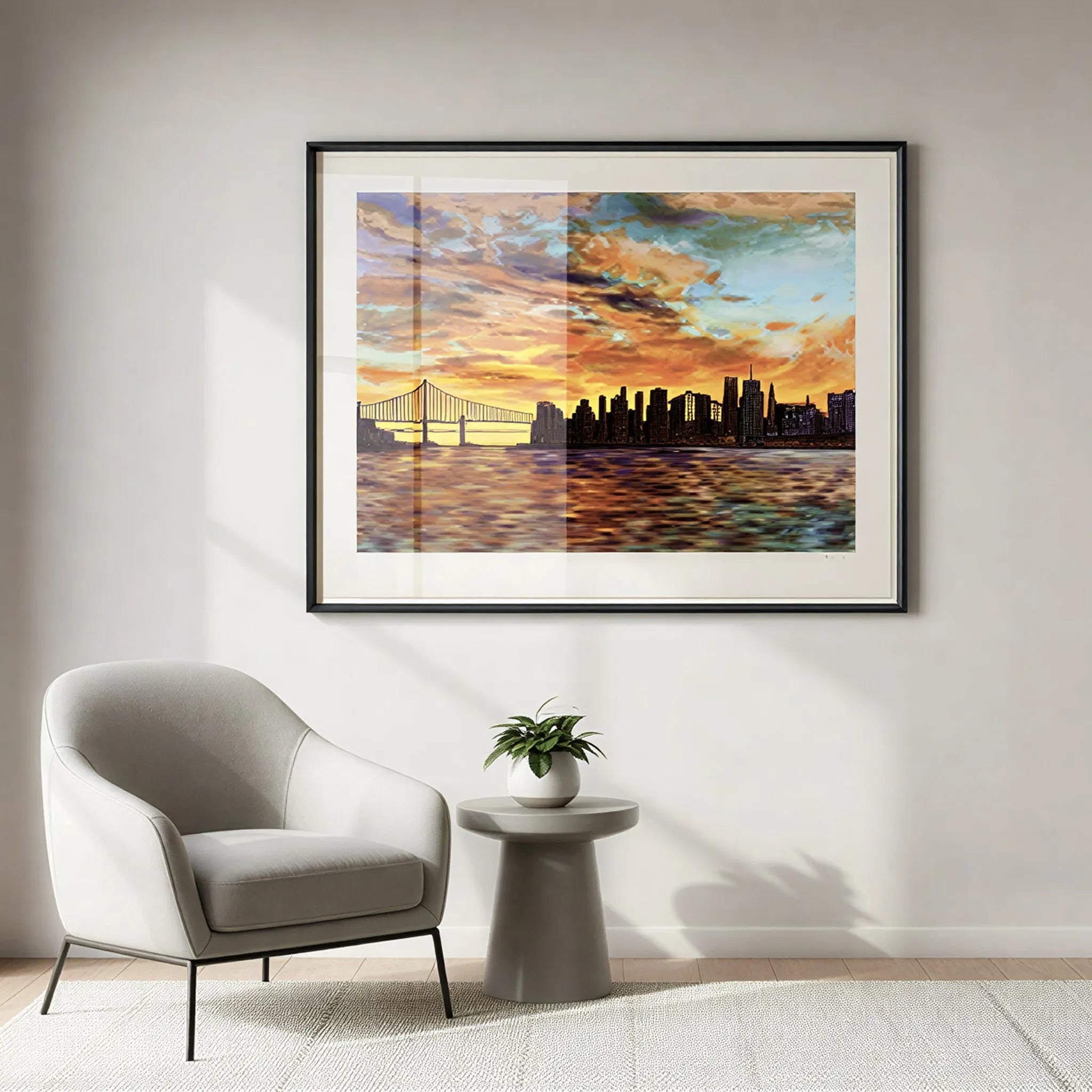 Silk New York Skyline Bob Dylan