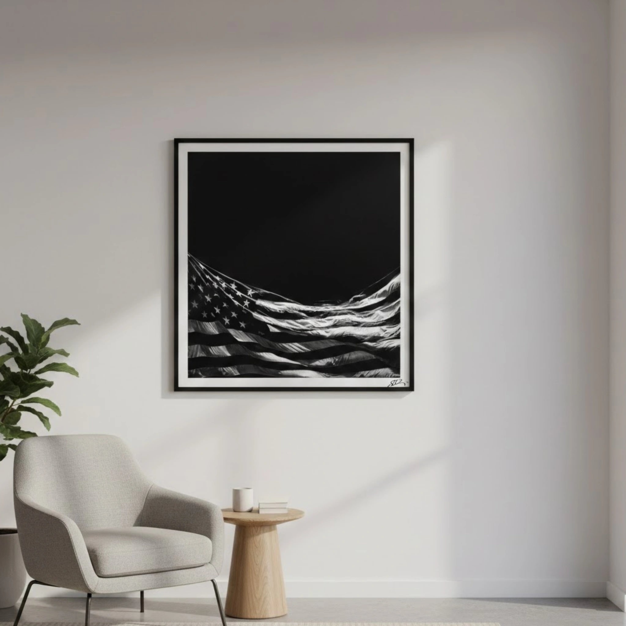 Untitled (Falling Flag) Robert Longo
