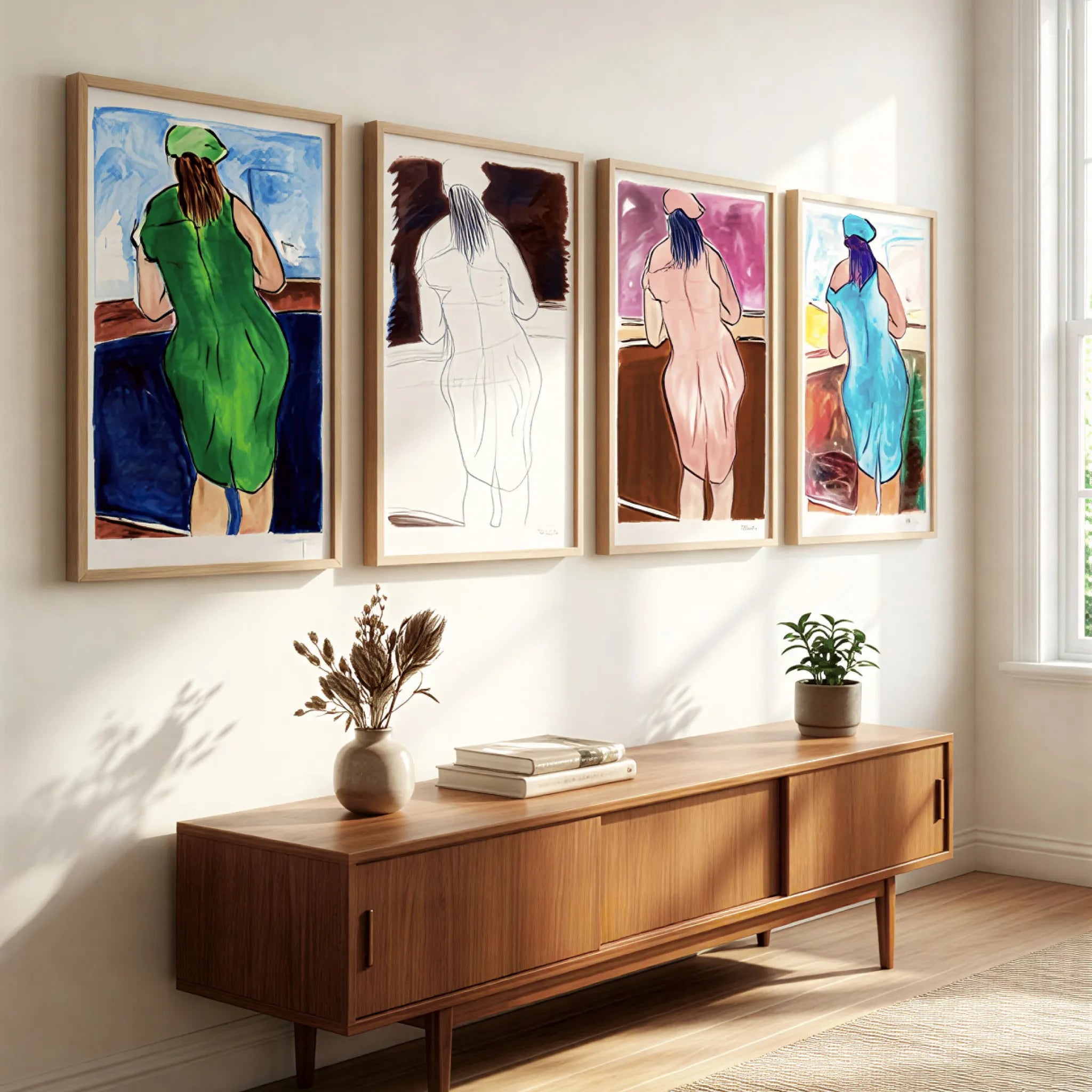 Woman in Red Lion Pub Portfolio 2008 (Set of 4) Bob Dylan